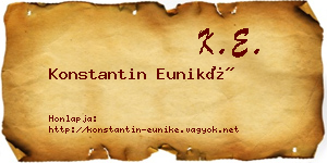 Konstantin Euniké névjegykártya